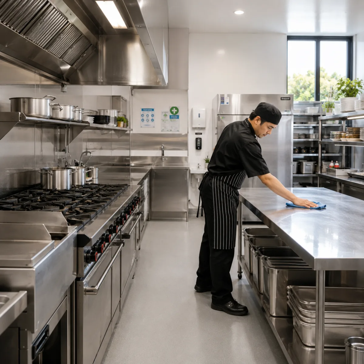 A commercial kitchen