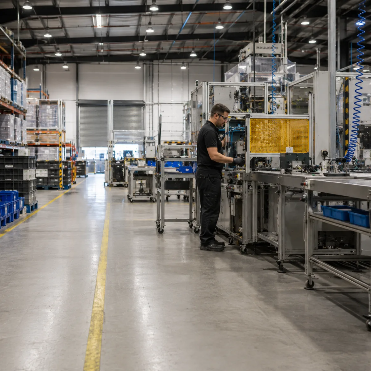 An industrial storage area