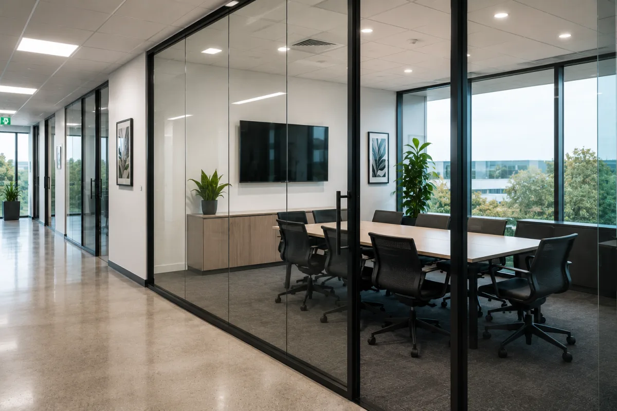 Internal glass partitions