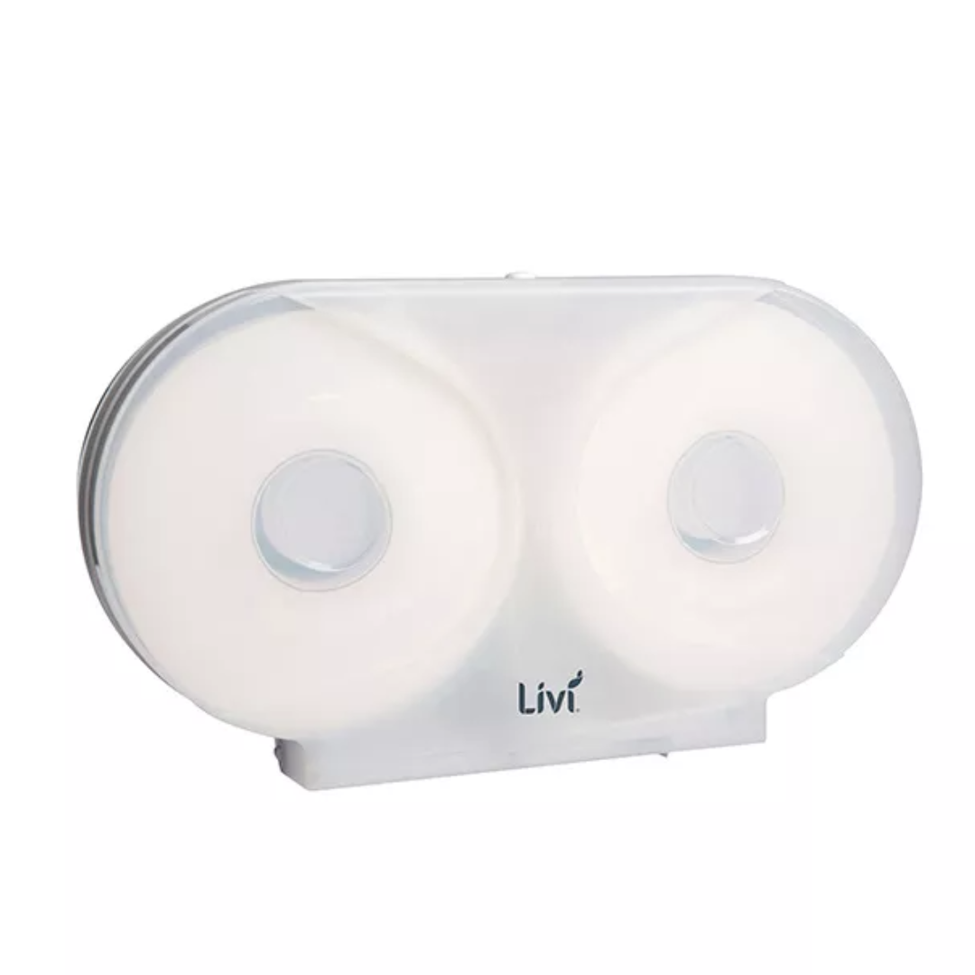 Livi Double Jumbo Dispenser White