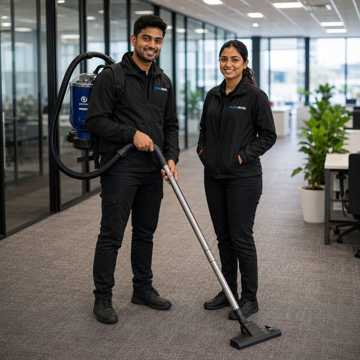 The Clean Boss crew at work