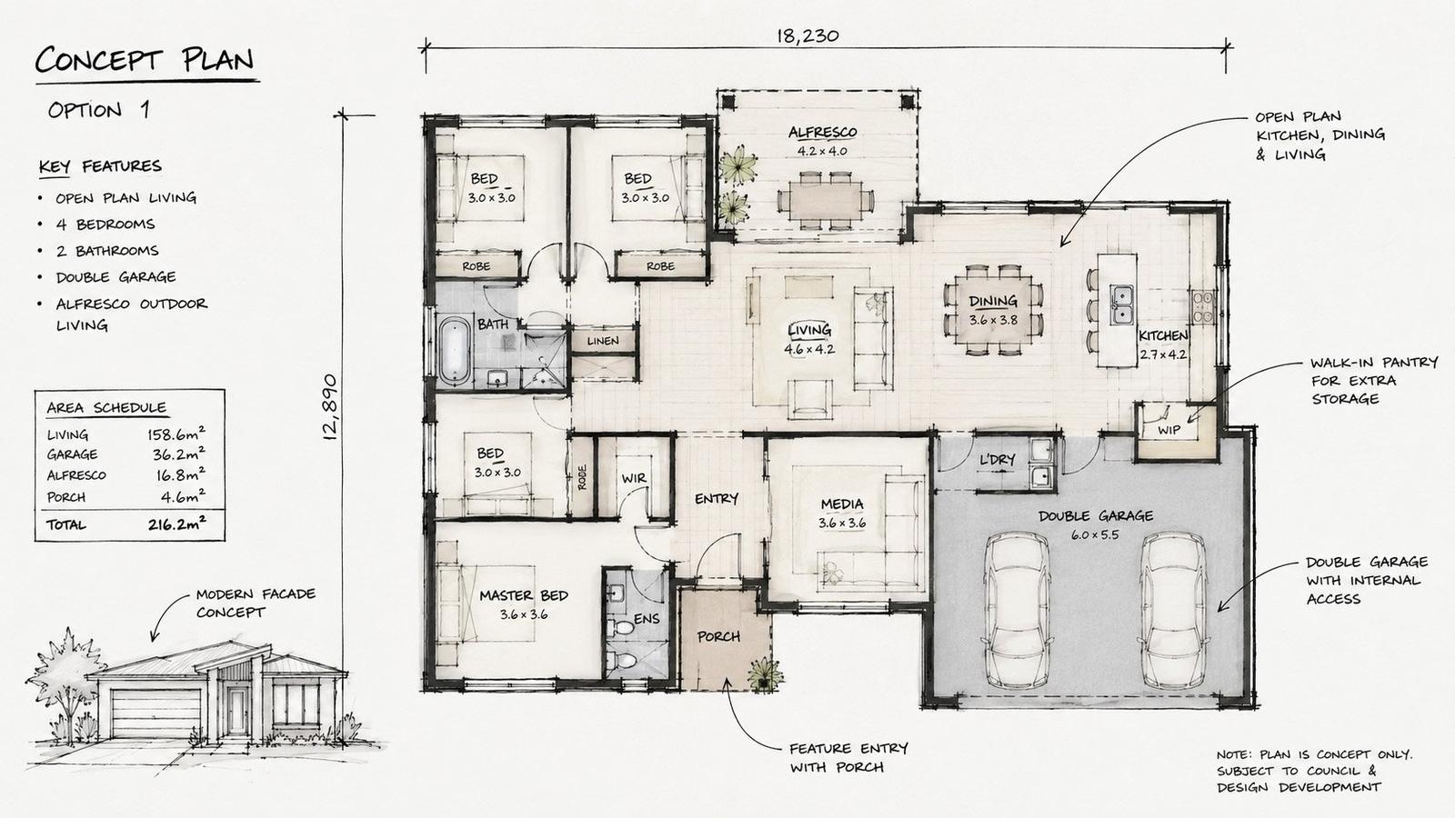 A building floor plan