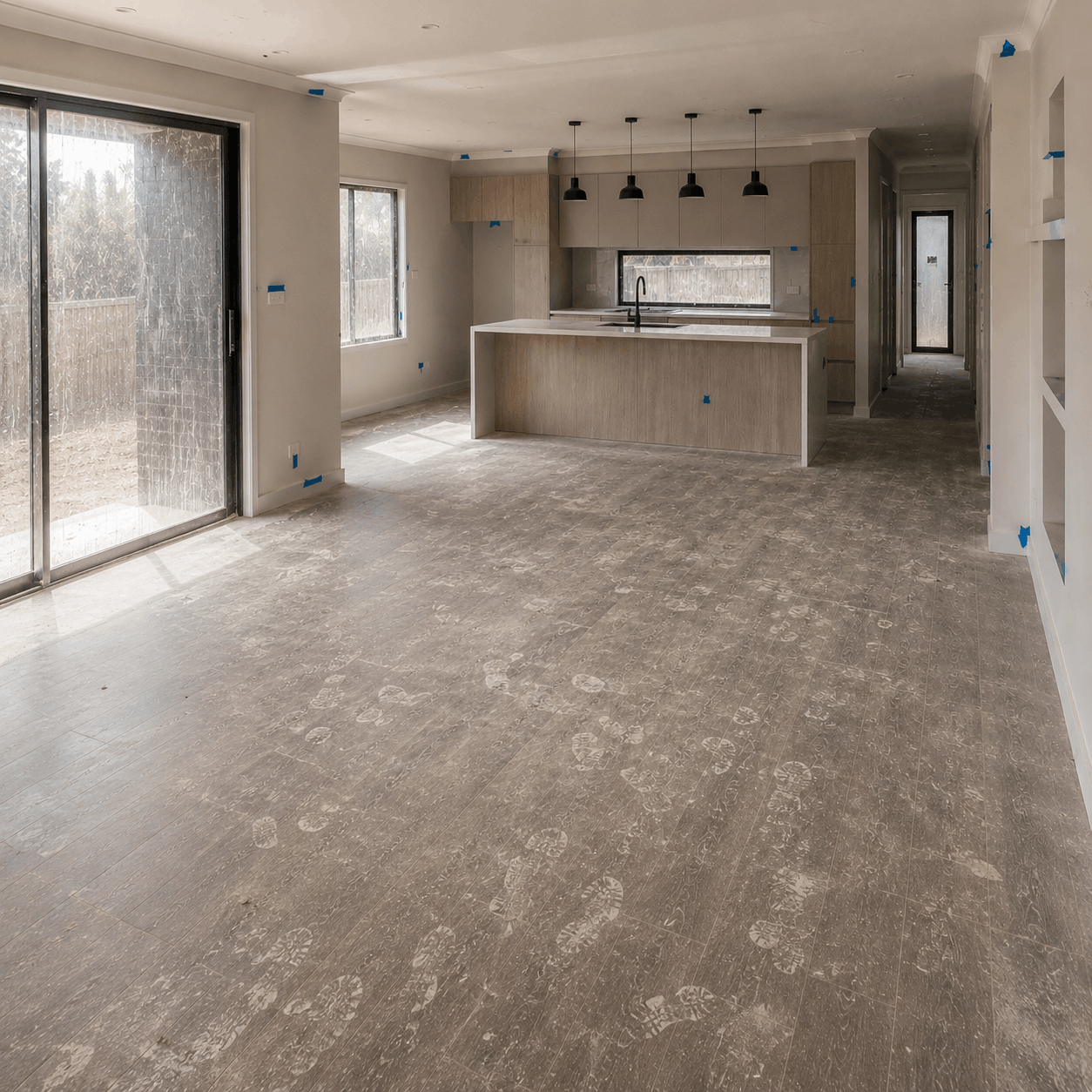 Before the builders clean