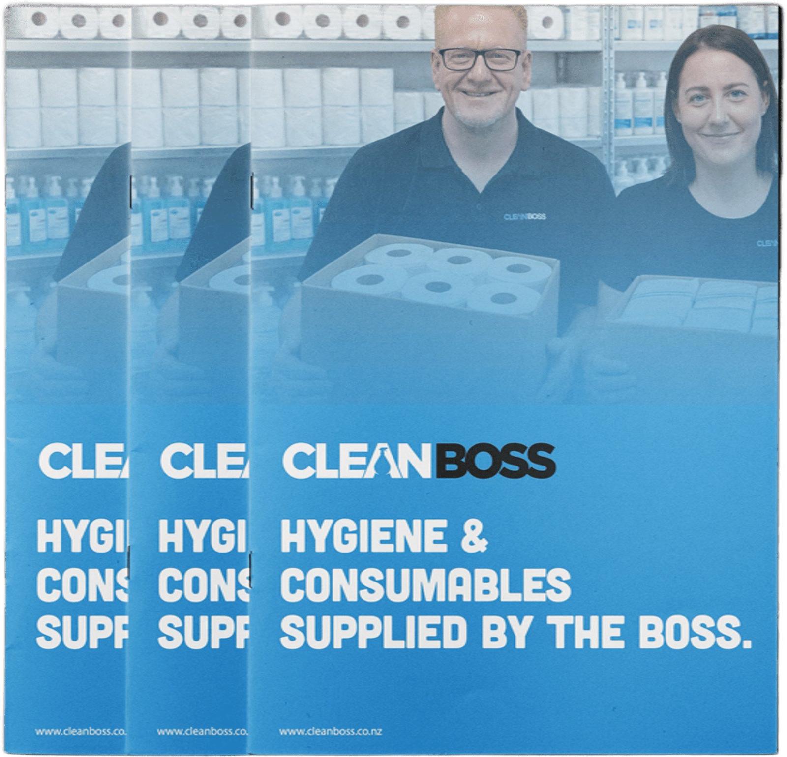 The Clean Boss hygiene supplies brochure