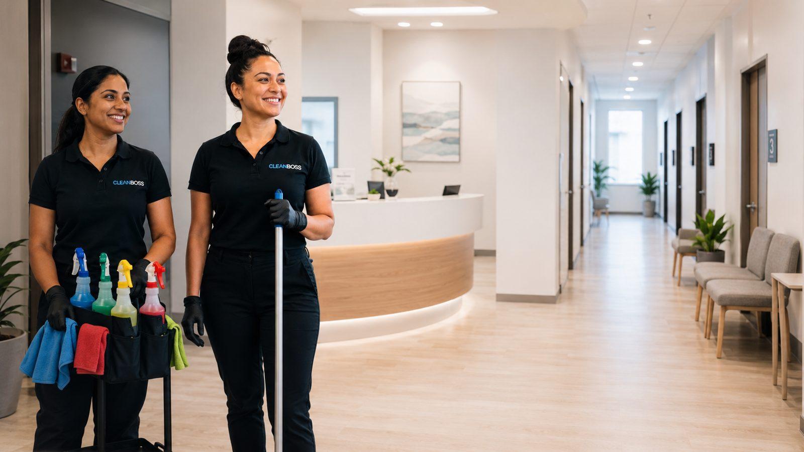 A clean, modern medical centre reception